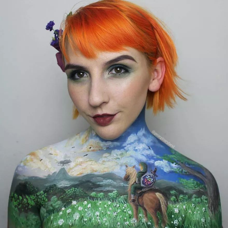 淄博人体陶艺彩绘展_人体彩绘_淄博人体陶艺彩绘大图